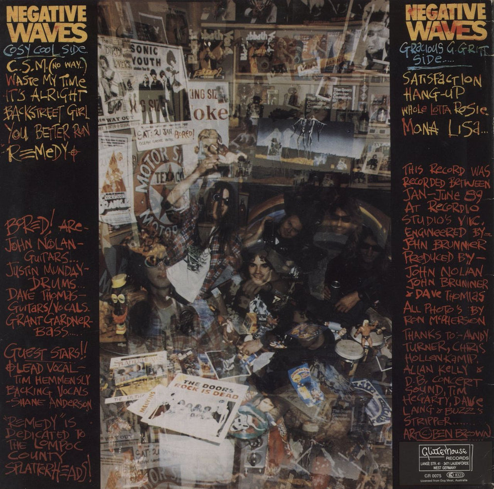 Bored! Negative Waves Australian vinyl LP album (LP record)