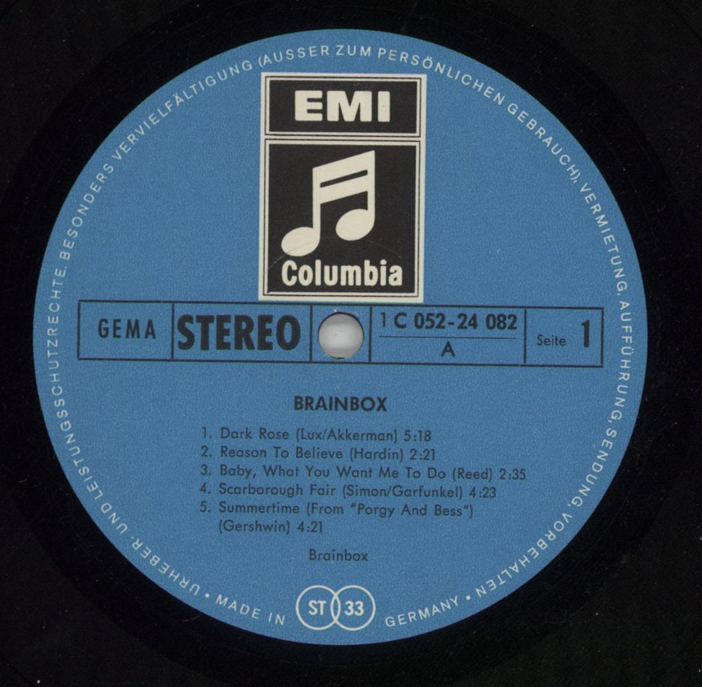 Brainbox (Focus) Brainbox German vinyl LP album (LP record) G4DLPBR867209
