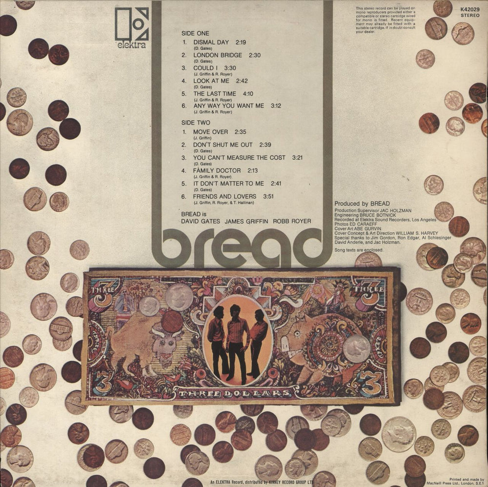 Bread Bread - Insert UK vinyl LP album (LP record)