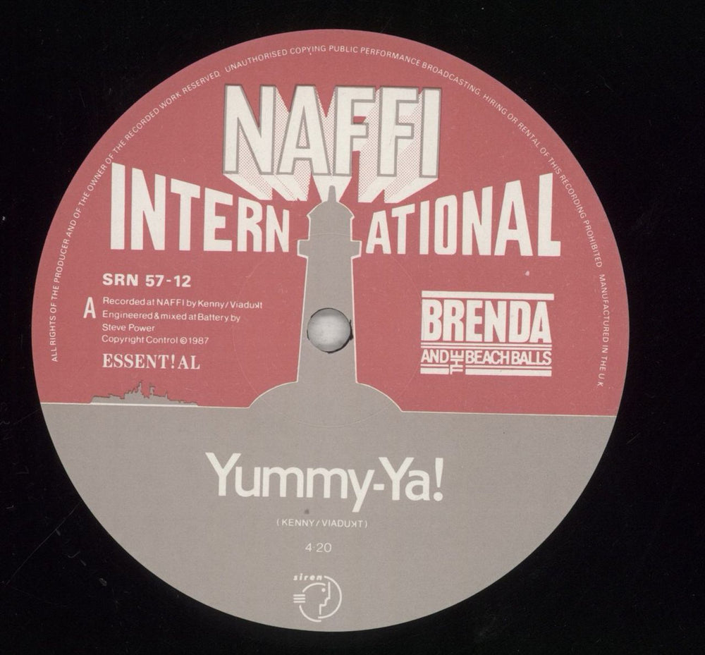 Brenda And The Beach Balls Yummy-Ya! UK 12" vinyl single (12 inch record / Maxi-single) E4612YU856355