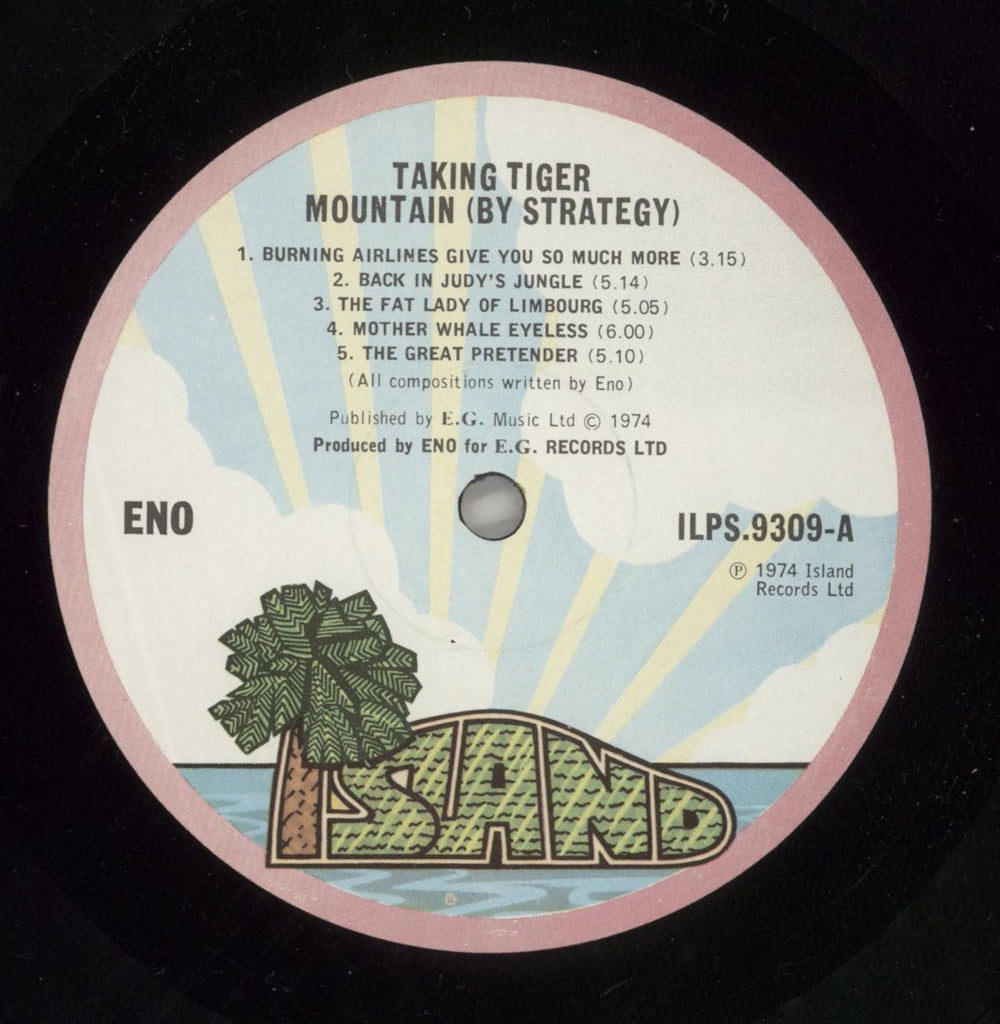 Brian Eno Taking Tiger Mountain (By Strategy) - 1st UK vinyl LP album (LP record) ENOLPTA211309