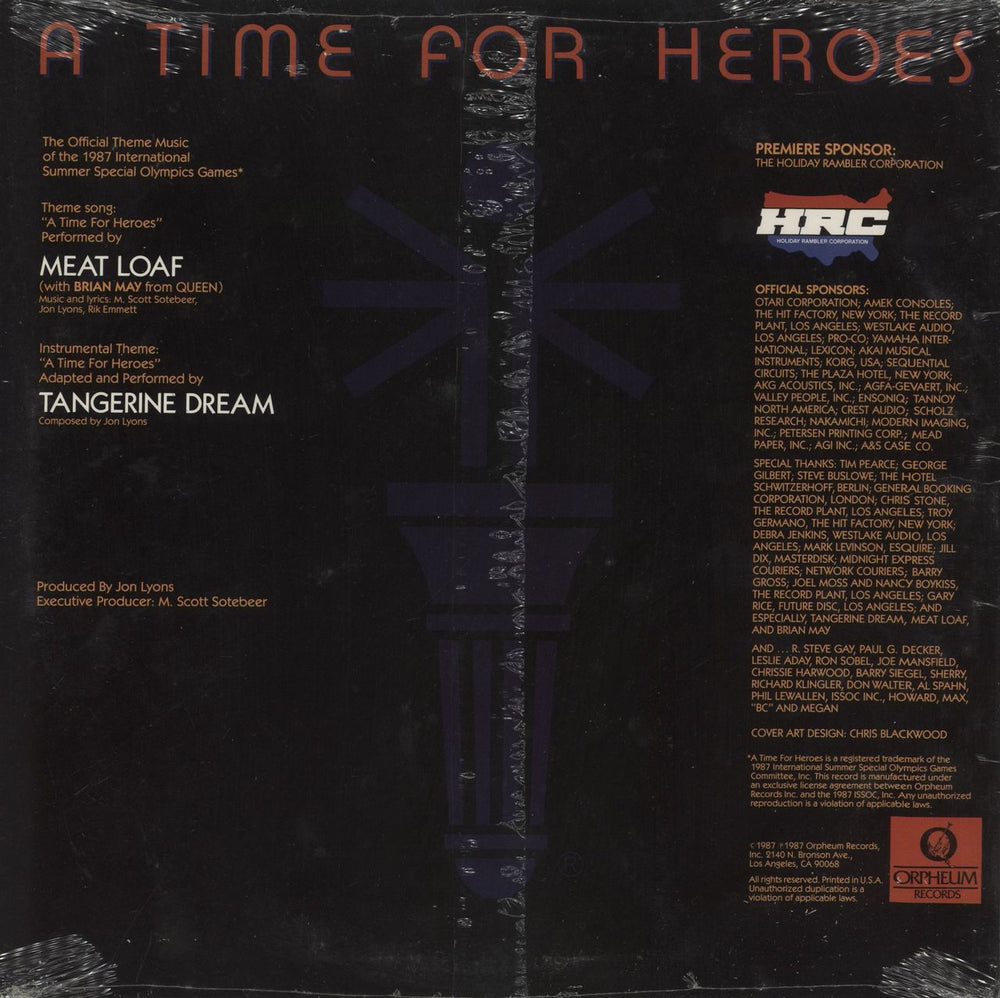 Brian May A Time For Heroes US 12" vinyl single (12 inch record / Maxi-single)