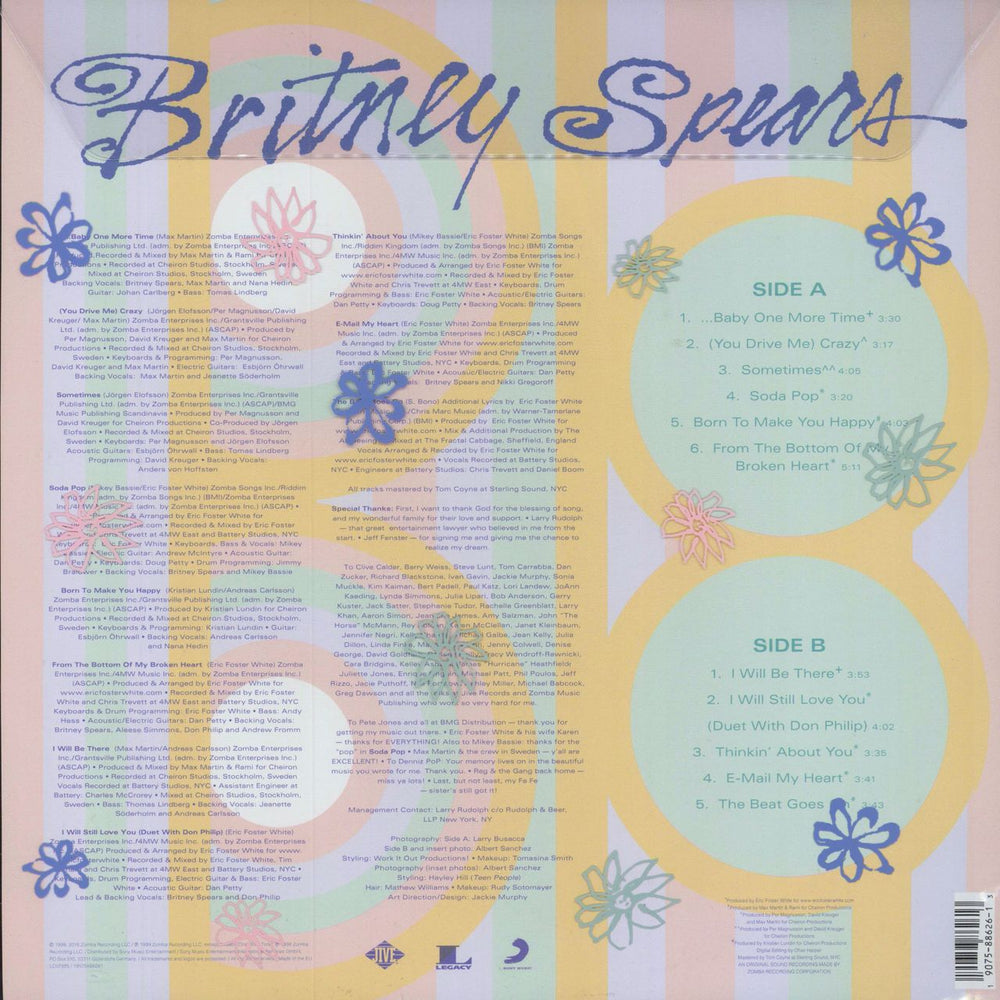 BRITNEY SPEARS - BRITNEY CLEAR/BLUE/YELLOW VINYL -Urban Outfitters-New shops Sealed