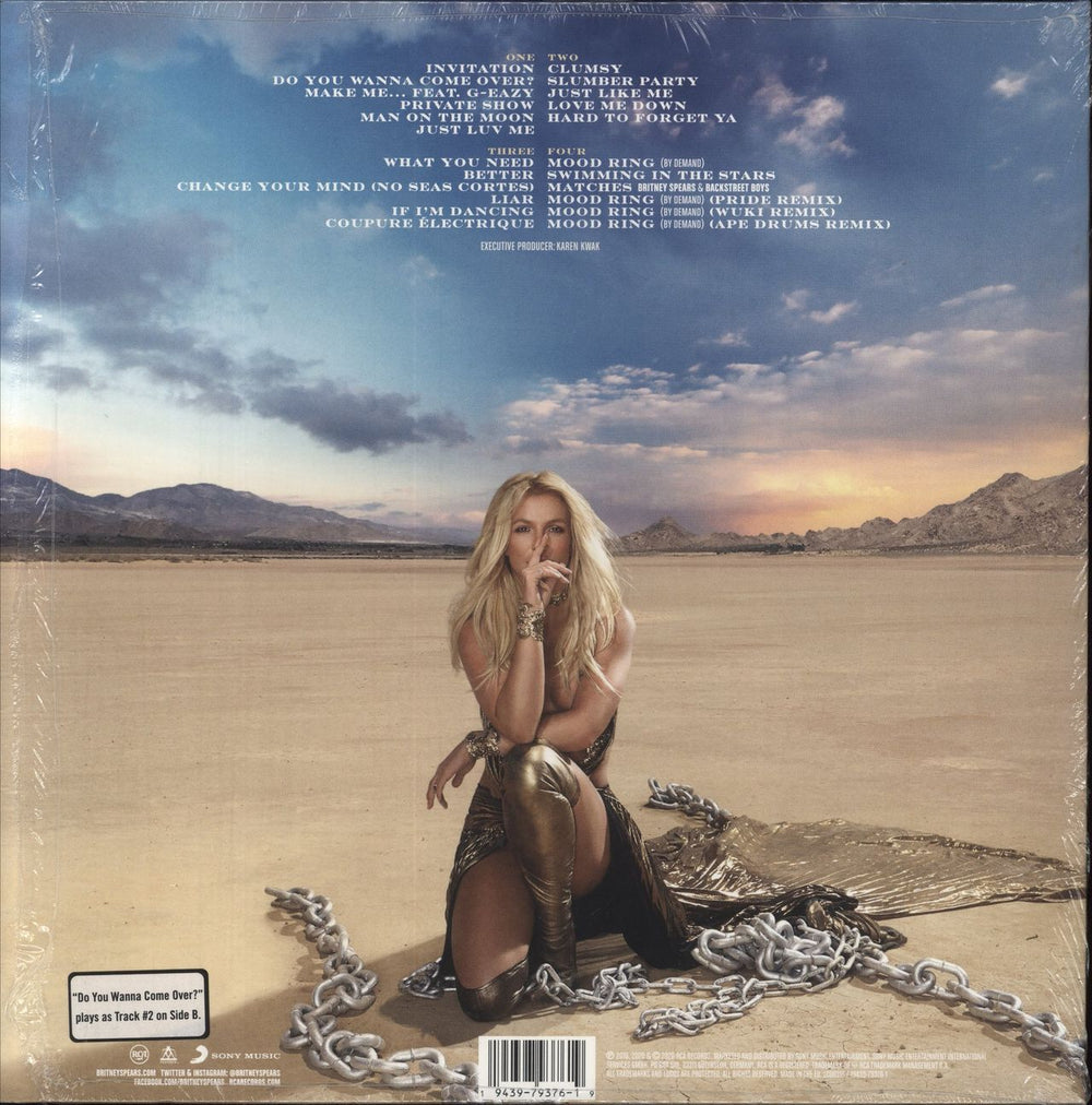 Britney Spears Glory - White Vinyl Expanded Edition UK 2-LP vinyl record set (Double LP Album) 194397937619