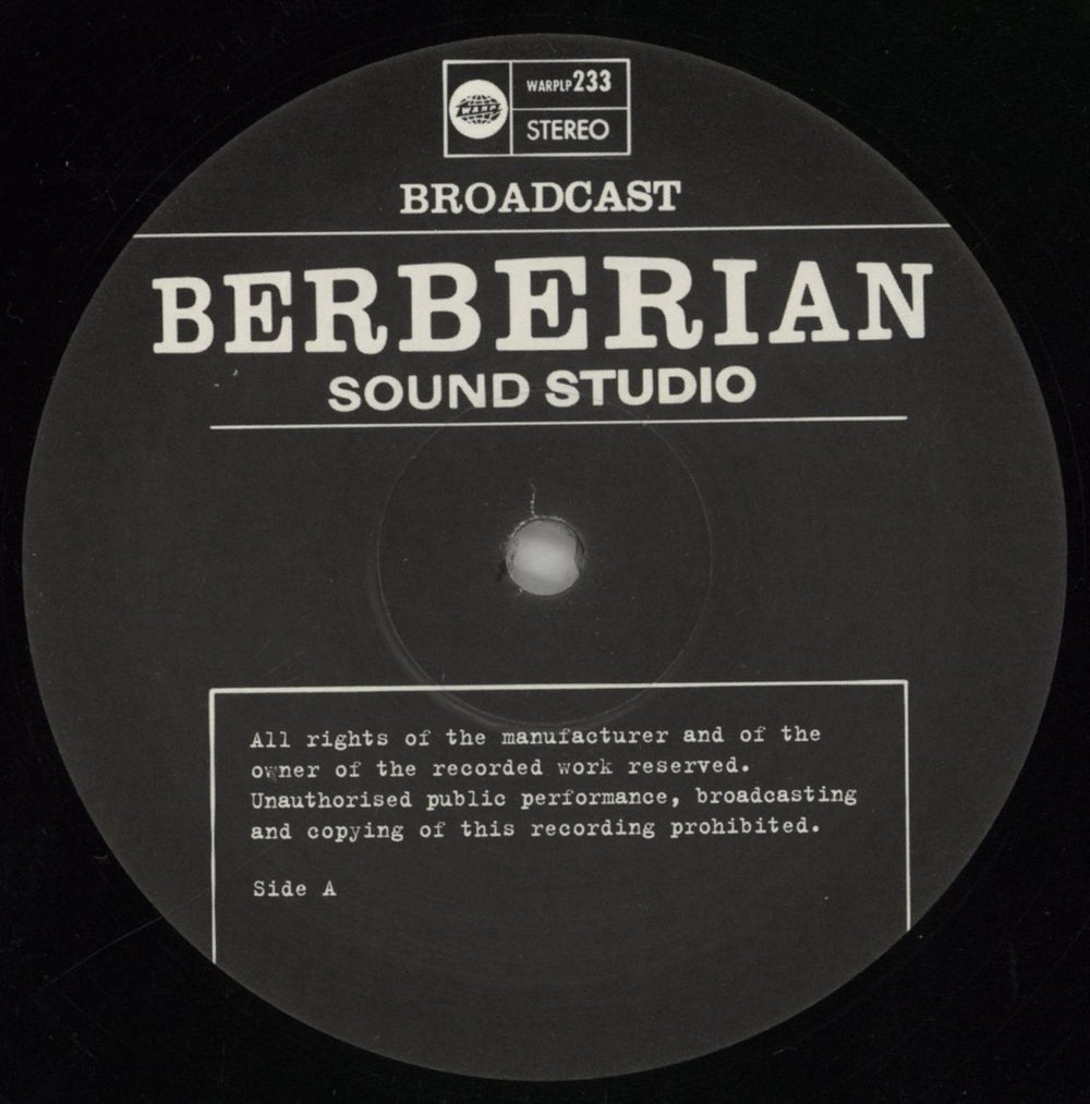 Broadcast Berberian Sound Studio UK vinyl LP album (LP record) A.TLPBE858111