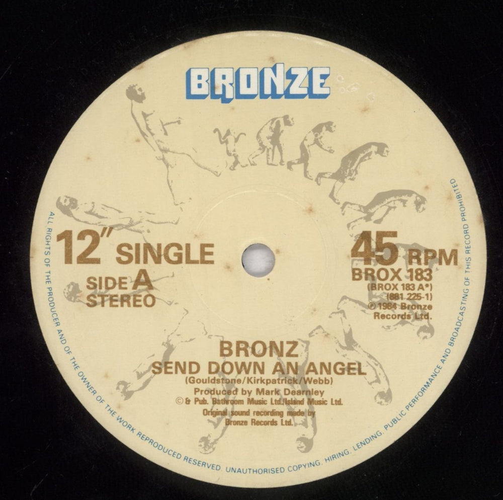 Bronz Send Down An Angel UK 12" vinyl single (12 inch record / Maxi-single) EYW12SE836238