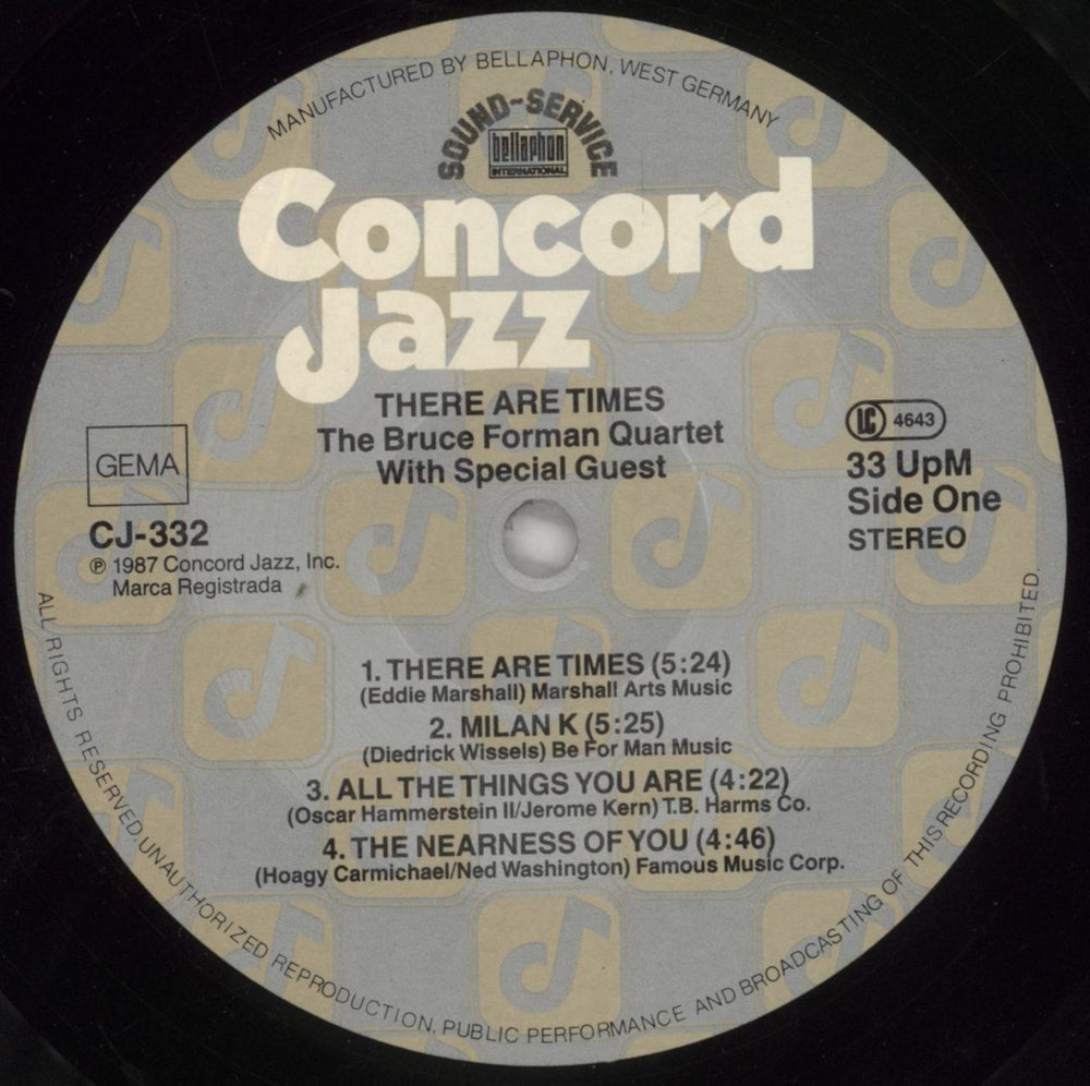 Bruce Forman There Are Times German vinyl LP album (LP record) D91LPTH858203