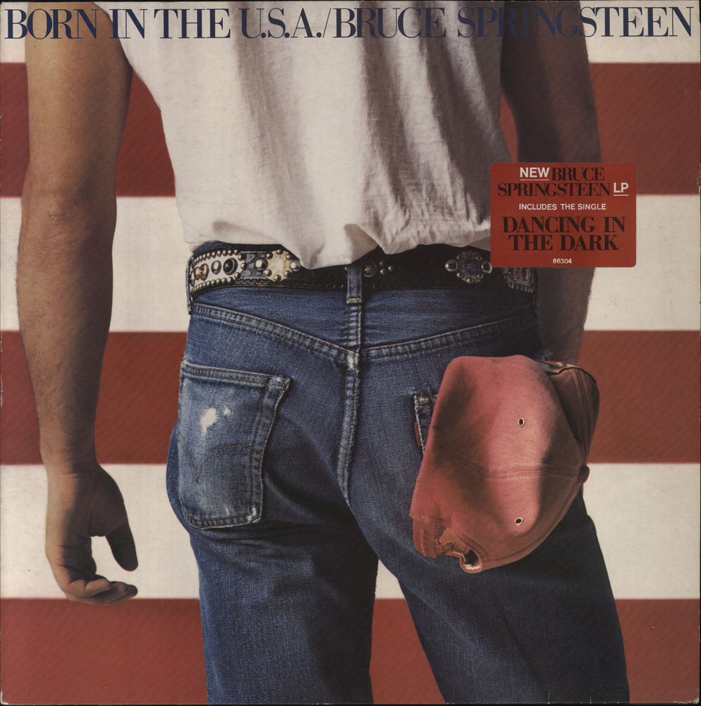 Bruce Springsteen Born In The U.S.A. - Hype Stickered P/S Dutch vinyl LP album (LP record) 86304