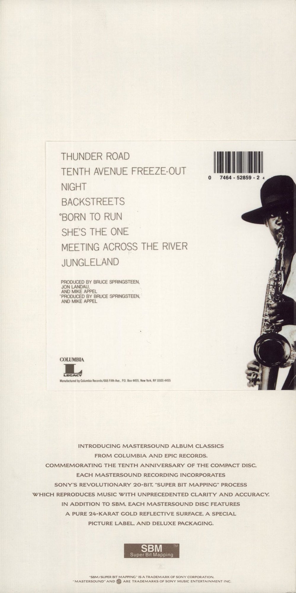 Bruce Springsteen Born To Run - Gold Longbox US CD album (CDLP) 074645285924