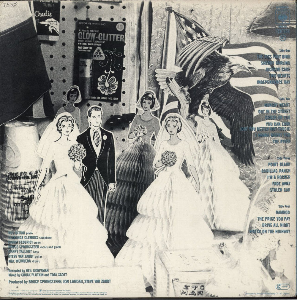 Bruce Springsteen The River - Stickered - Complete - WOC UK 2-LP vinyl record set (Double LP Album)