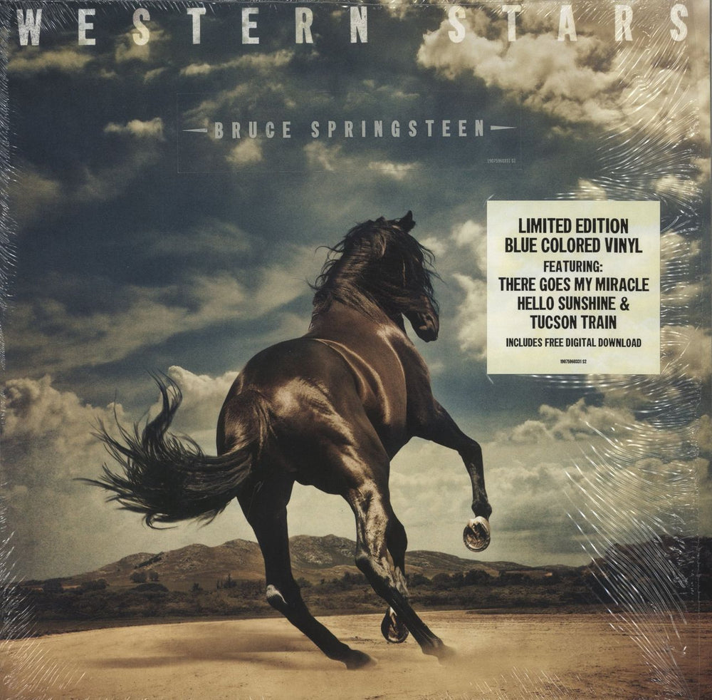 Bruce Springsteen Western Skies - Sky Blue Vinyl - Shrink UK 2-LP vinyl record set (Double LP Album) 19075960331