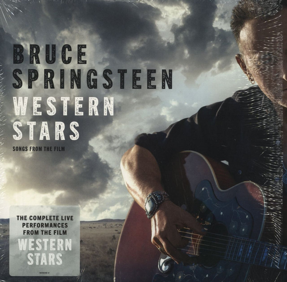 Bruce Springsteen Western Stars: Songs From The Film - Clear Vinyl w/Blue & White Marbling - Shrink US 2-LP vinyl record set (Double LP Album) 19075997081