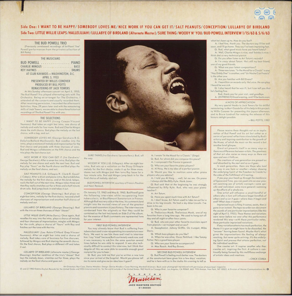 Bud Powell Inner Fires US vinyl LP album (LP record)