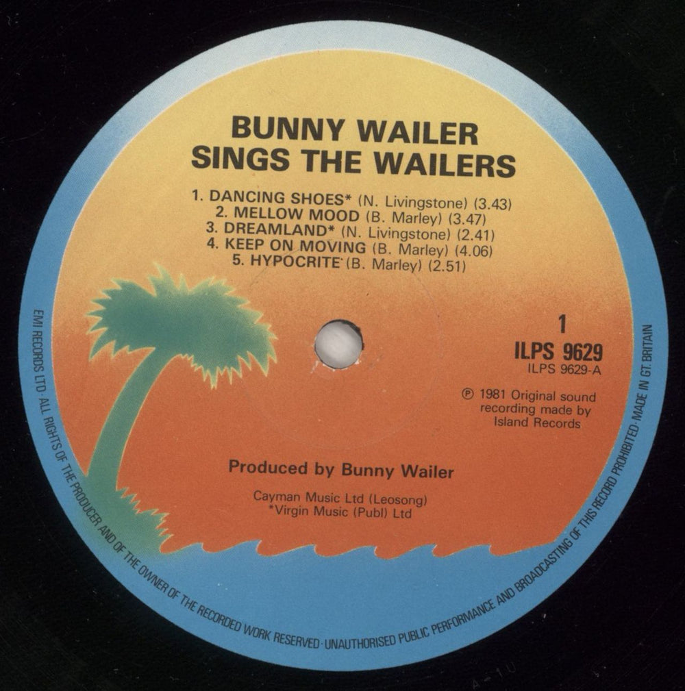 Bunny Wailer Sings The Wailers - EX UK vinyl LP album (LP record) BW8LPSI738825