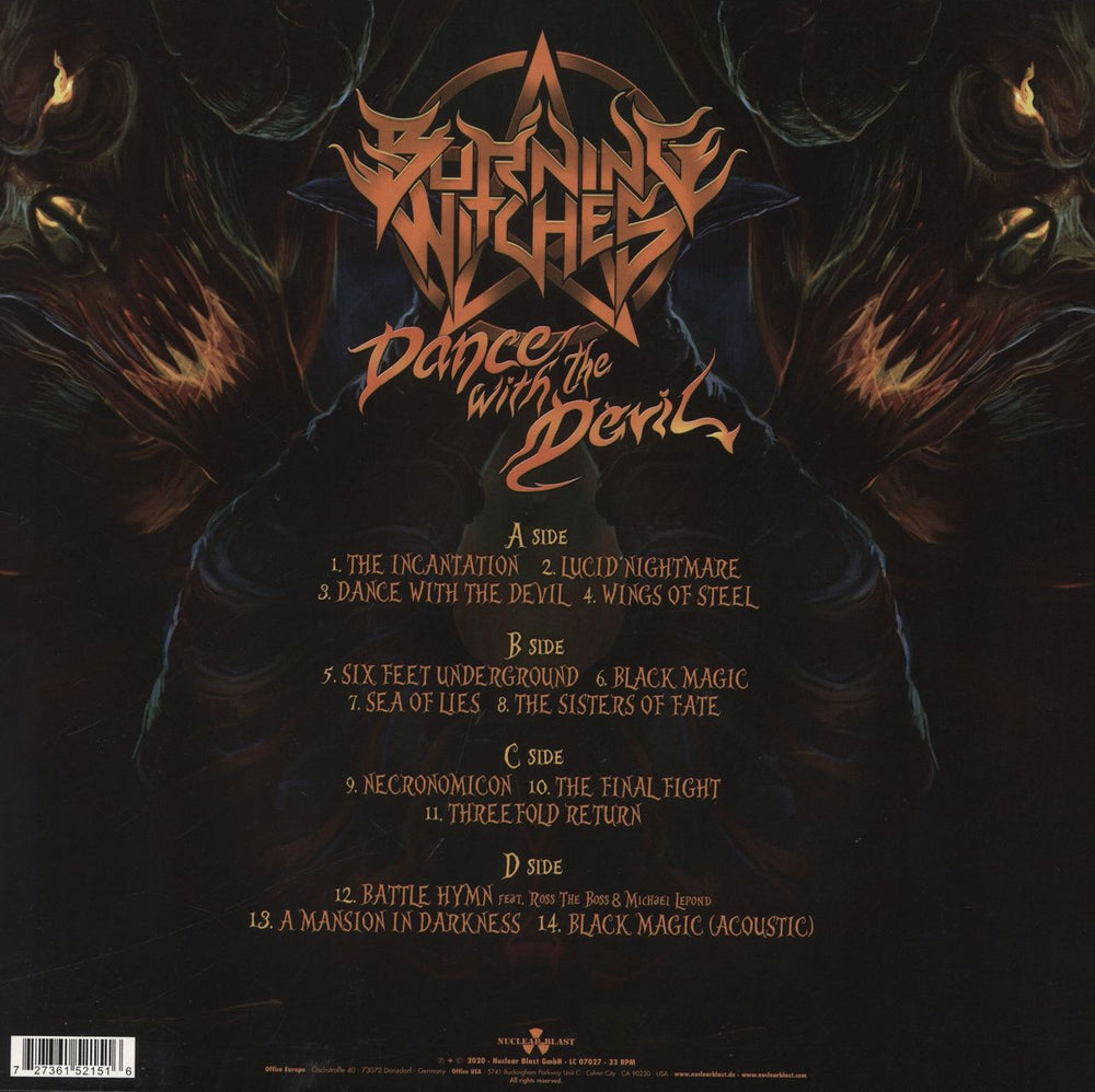 Burning Witches Dance With The Devil - Yellow Vinyl German 2-LP vinyl record set (Double LP Album) 727361521516