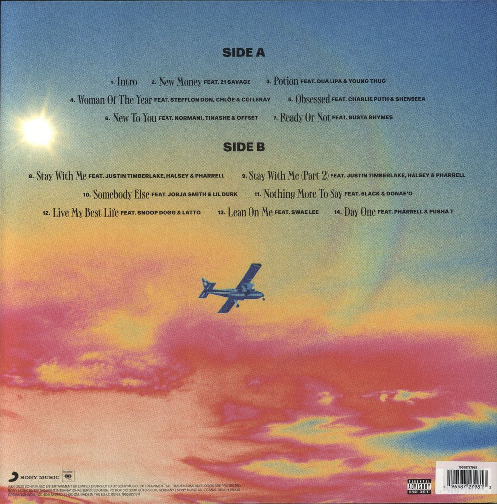 Calvin Harris Funk Wav Bounces Vol. 2 - Blue Vinyl UK vinyl LP album (LP record) 196587279813