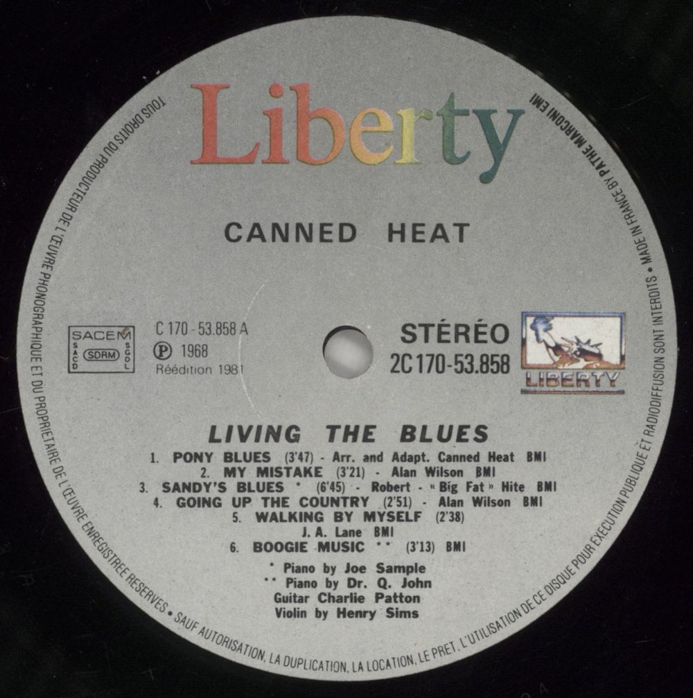 Canned Heat Living The Blues French 2-LP vinyl record set (Double LP Album) CNH2LLI858102