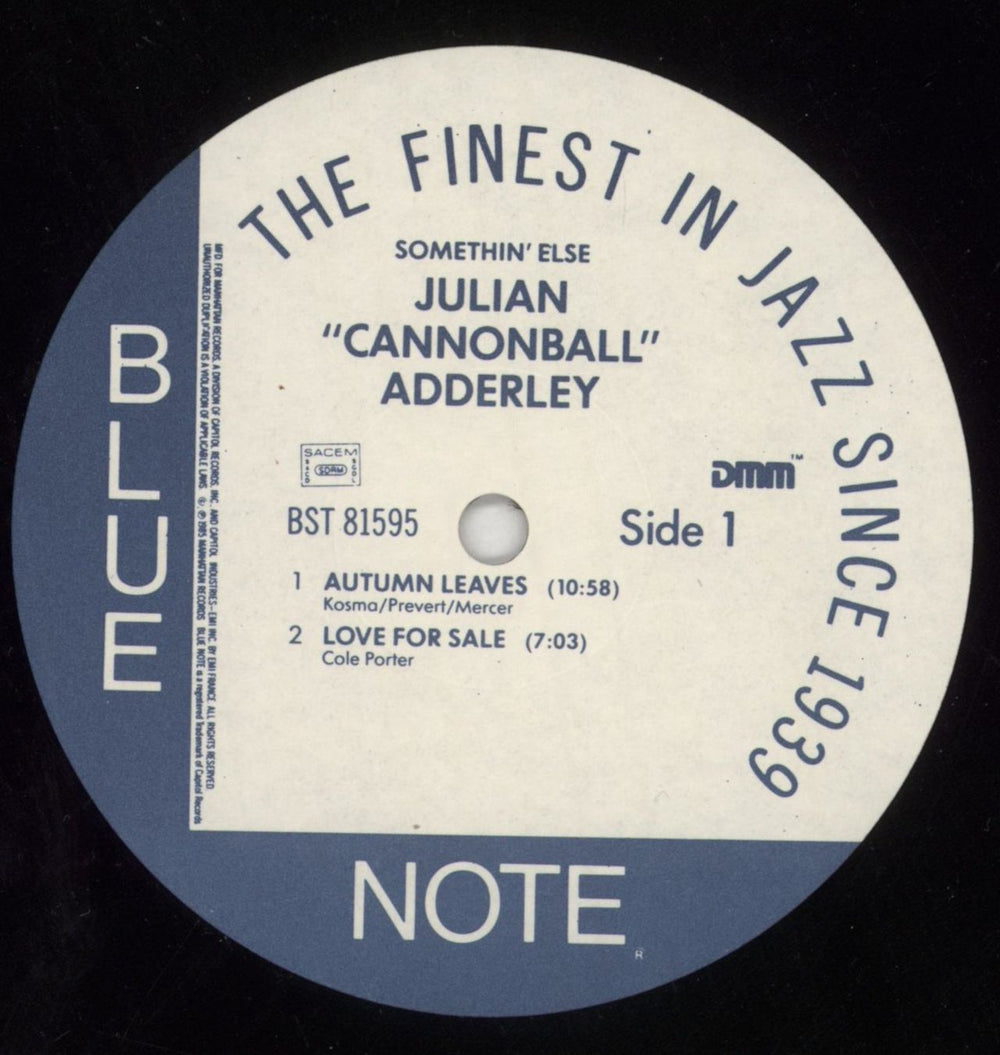 Cannonball Adderley Somethin' Else - Shrink French vinyl LP album (LP record) ERLLPSO849733