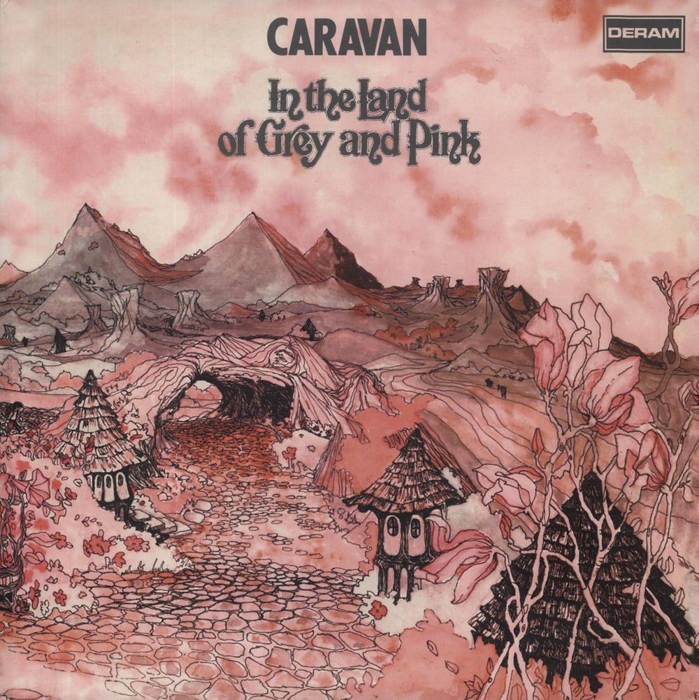 Caravan In The Land Of Grey And Pink - Splatter Pink Vinyl UK 2-LP vinyl record set (Double LP Album) 533420-0