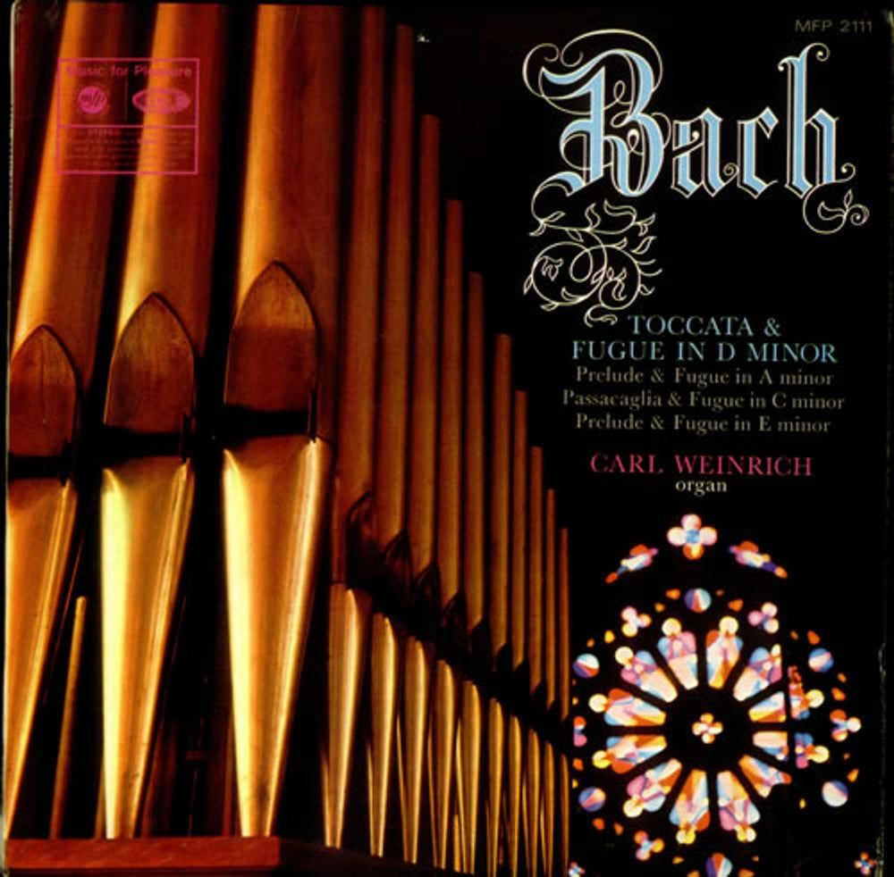 Carl Weinrich Bach Organ Recital UK vinyl LP album (LP record) MFP2111