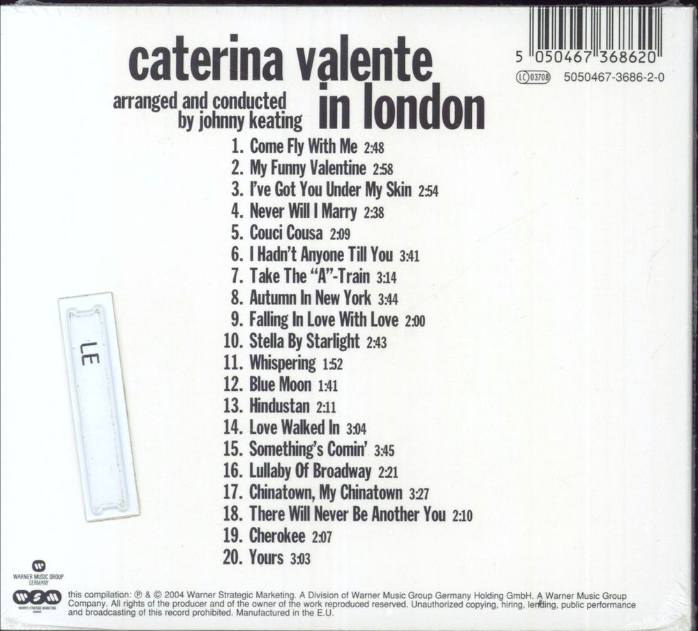 Caterina Valente In London - Sealed German CD album (CDLP)