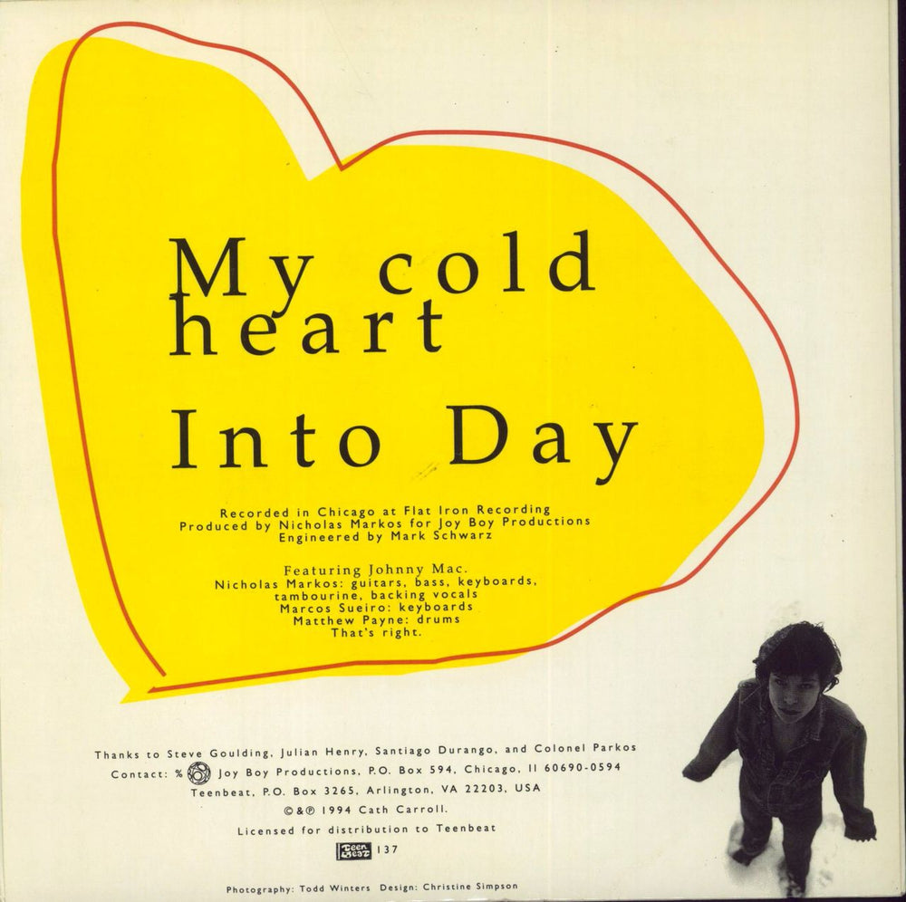 Cath Carroll My Cold Heart US 7" vinyl single (7 inch record / 45)