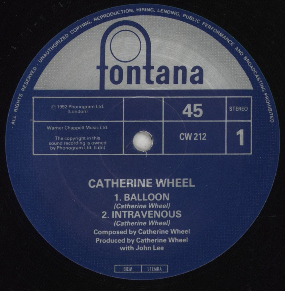 Catherine Wheel Balloon UK 12" vinyl single (12 inch record / Maxi-single) CTH12BA28017