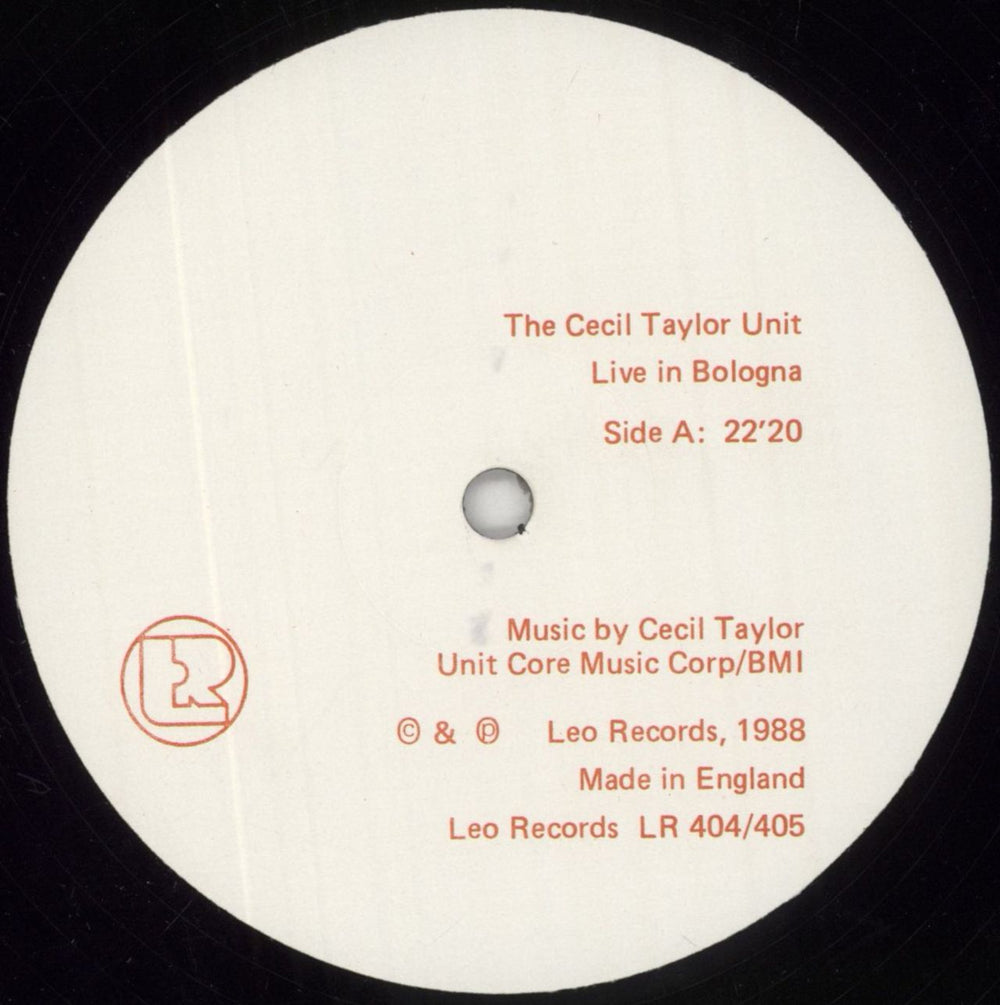 Cecil Taylor Live In Bologna UK 2-LP vinyl record set (Double LP Album) CQT2LLI587491