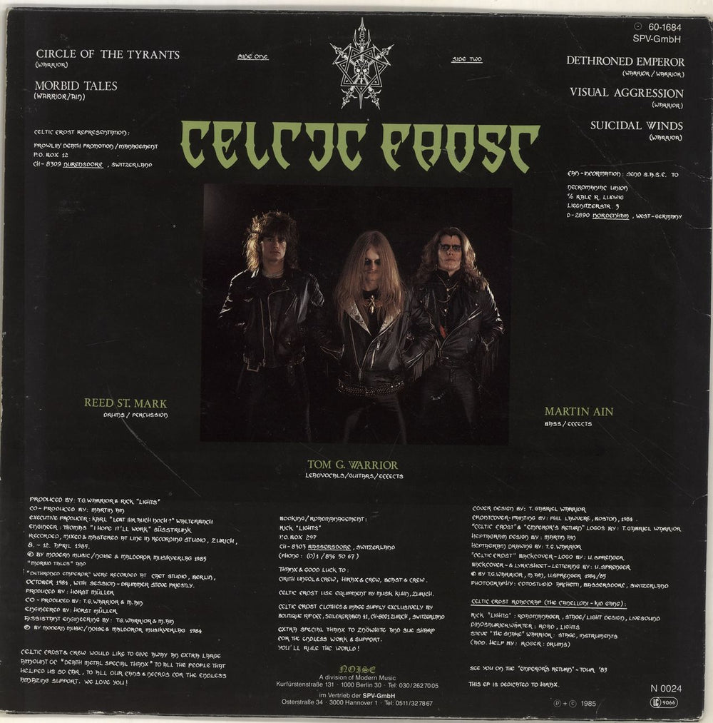Celtic Frost Emperor's Return - 2nd - EX German 12" vinyl single (12 inch record / Maxi-single) CEF12EM589635