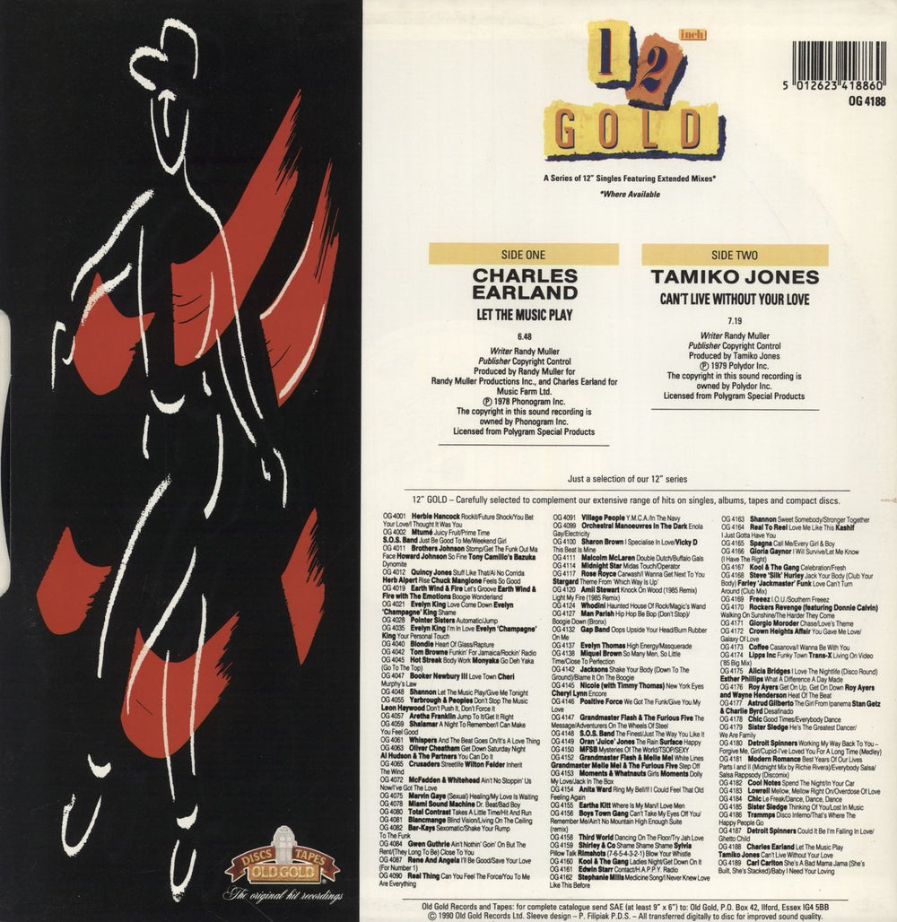 Charles Earland Let The Music Play / Can't Live Without Your Love UK 12" vinyl single (12 inch record / Maxi-single) 5012623418860