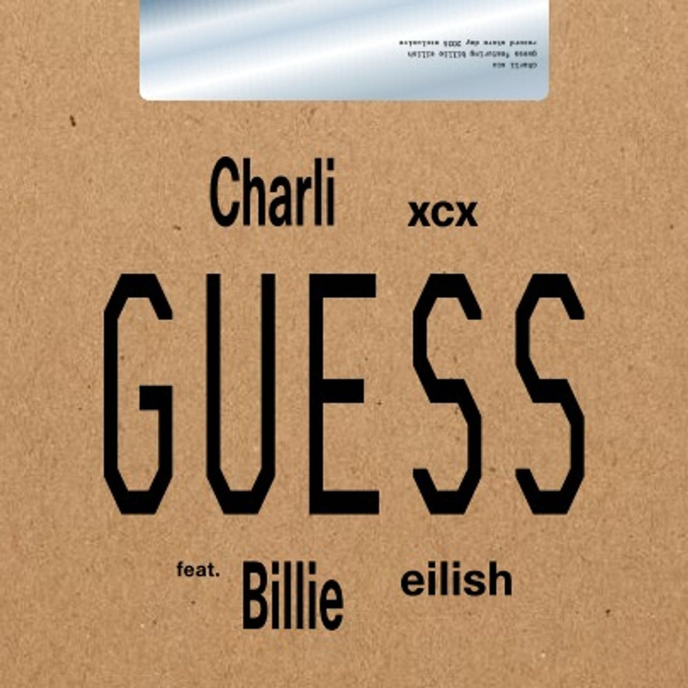 Charli XCX Guess featuring Billie Eilish - Black Bio-Vinyl - RSD 2025 - Sealed UK 7" vinyl single (7 inch record / 45) 075678601071