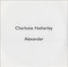 Charlotte Hatherley Alexander UK Promo CD-R acetate CD-R ACETATE