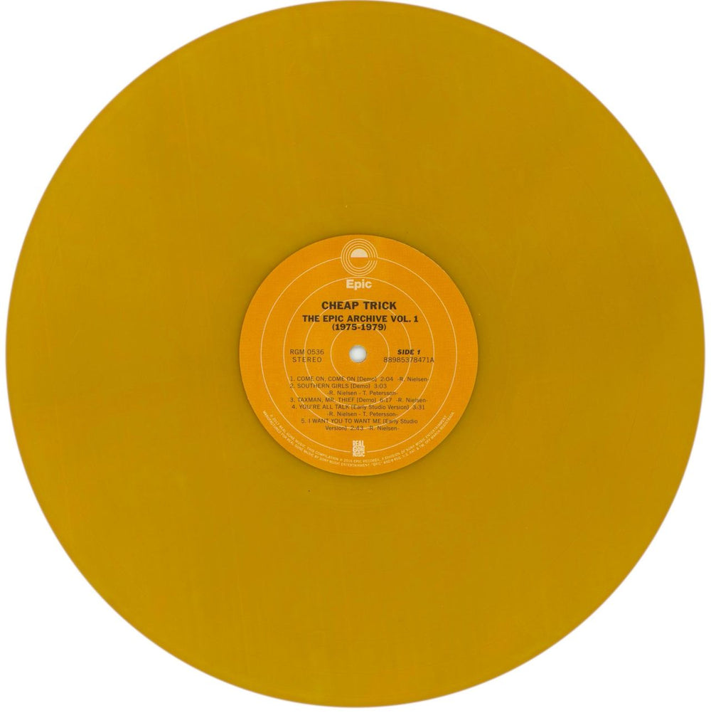 Cheap Trick The Epic Archive, Vol. 1 [1975-1979] - RSD17 - Yellow Vinyl - Shrink & Hype-sticker US 2-LP vinyl record set (Double LP Album) CHP2LTH867183