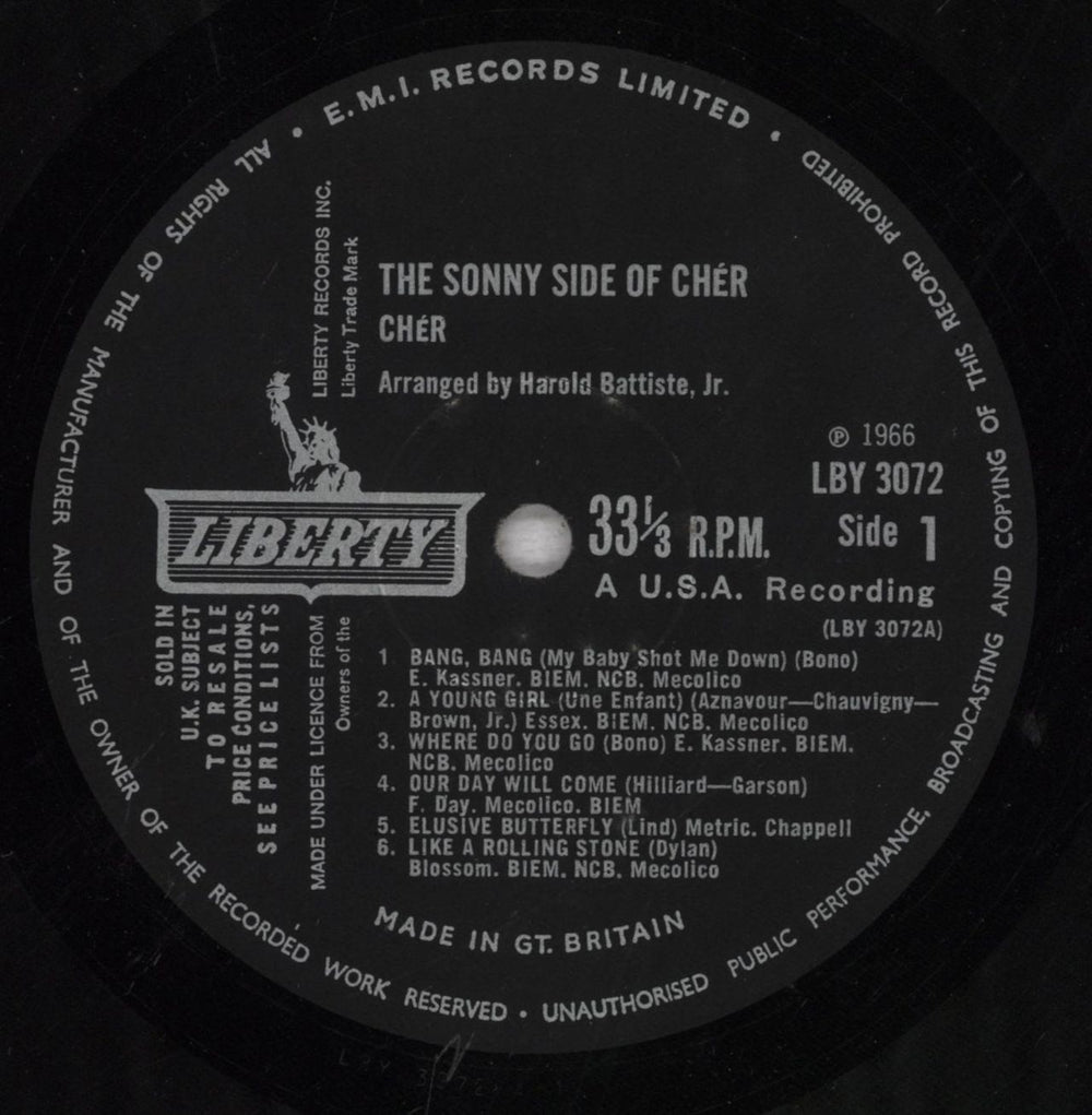 Cher The Sonny Side Of Cher - EX UK vinyl LP album (LP record) CHELPTH572115