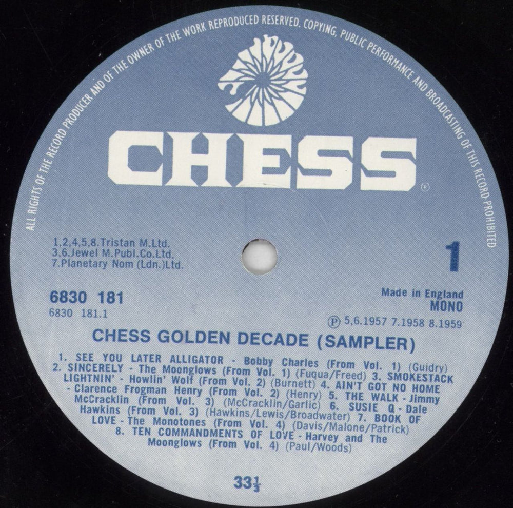 Chess Records Chess Golden Decade UK vinyl LP album (LP record) EKGLPCH295504