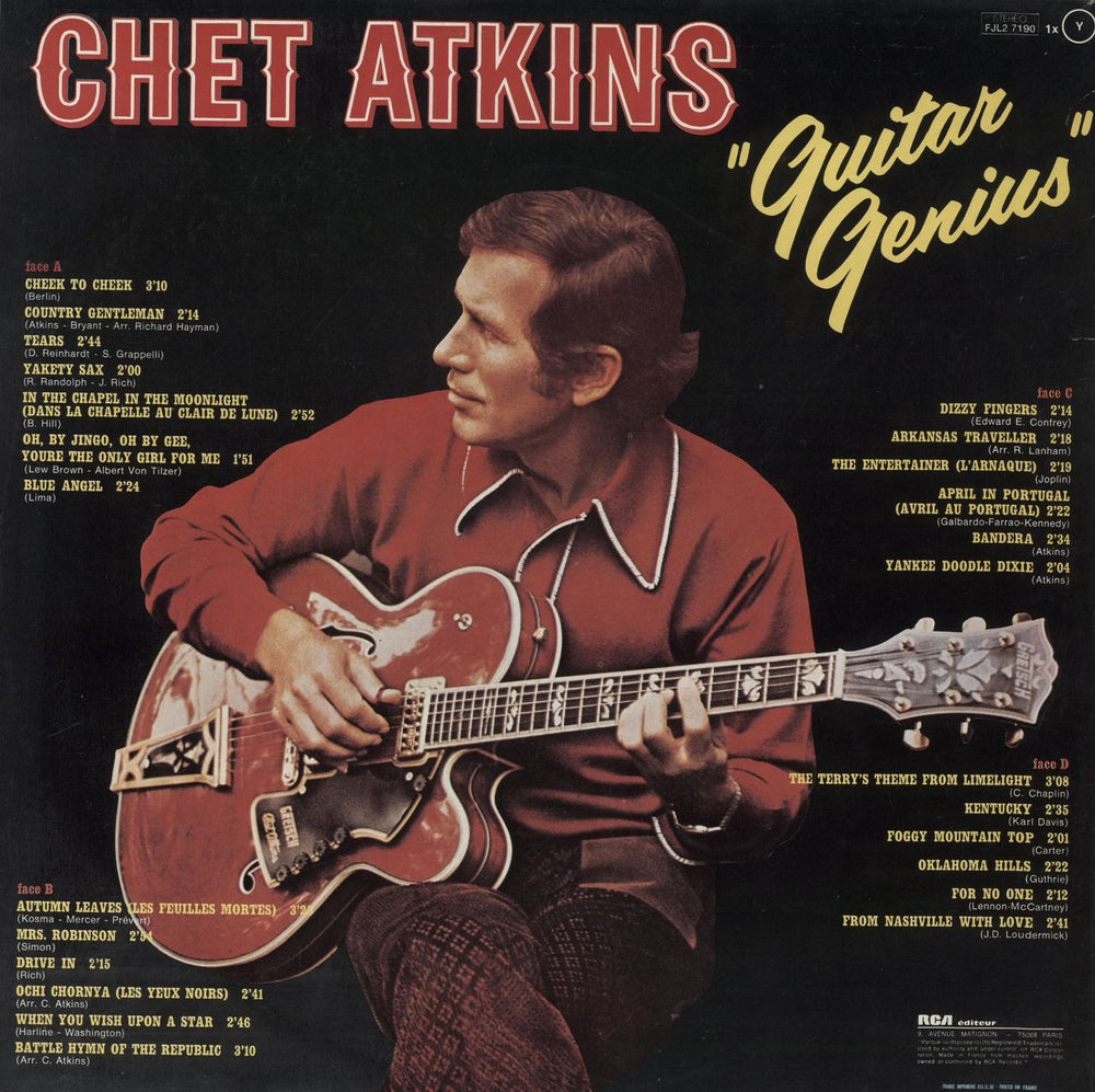 Chet Atkins Guitar Genius French 2-LP vinyl record set (Double LP Album)