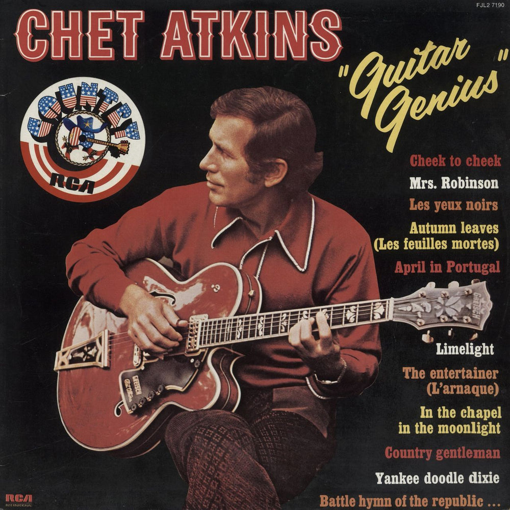 Chet Atkins Guitar Genius French 2-LP vinyl record set (Double LP Album) FJL27190