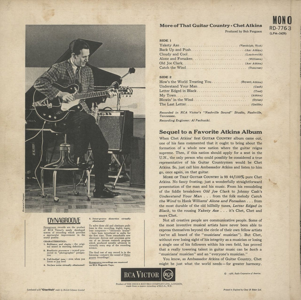 Chet Atkins More Of That Guitar Country UK vinyl LP album (LP record)