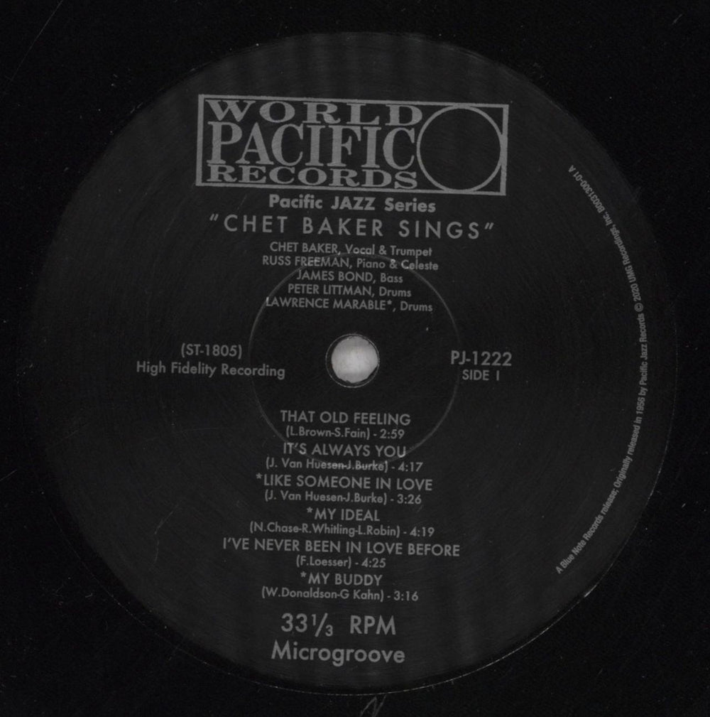 Chet Baker Chet Baker Sings - 180gm Vinyl UK vinyl LP album (LP record) 6CBLPCH843201