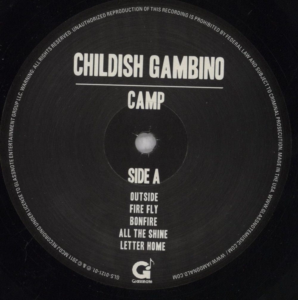 Childish Gambino Camp - 180 Gram UK 2-LP vinyl record set (Double LP Album) O9J2LCA835882