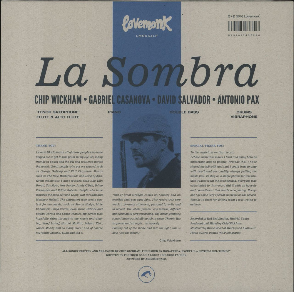 Chip Wickham La Sombra Spanish vinyl LP album (LP record) 8437015436296