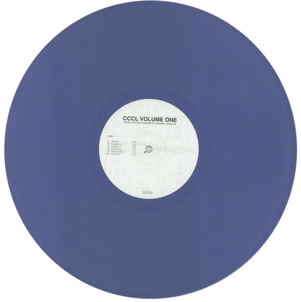 Chris Carter Chris Carter's Chemistry Lessons Volume One - Blue / Grey Vinyl UK 2-LP vinyl record set (Double LP Album) Y7X2LCH860863