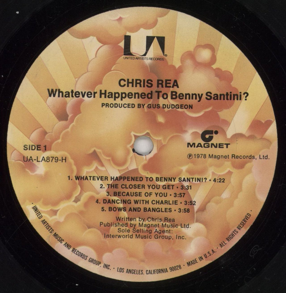 Chris Rea Whatever Happened To Benny Santini? US vinyl LP album (LP record) REALPWH654013