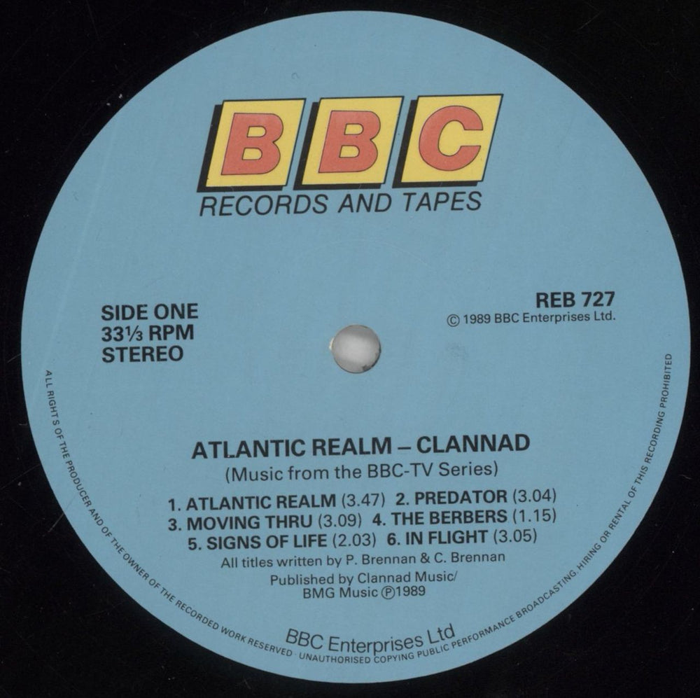 Clannad Atlantic Realm UK vinyl LP album (LP record) CLNLPAT195877
