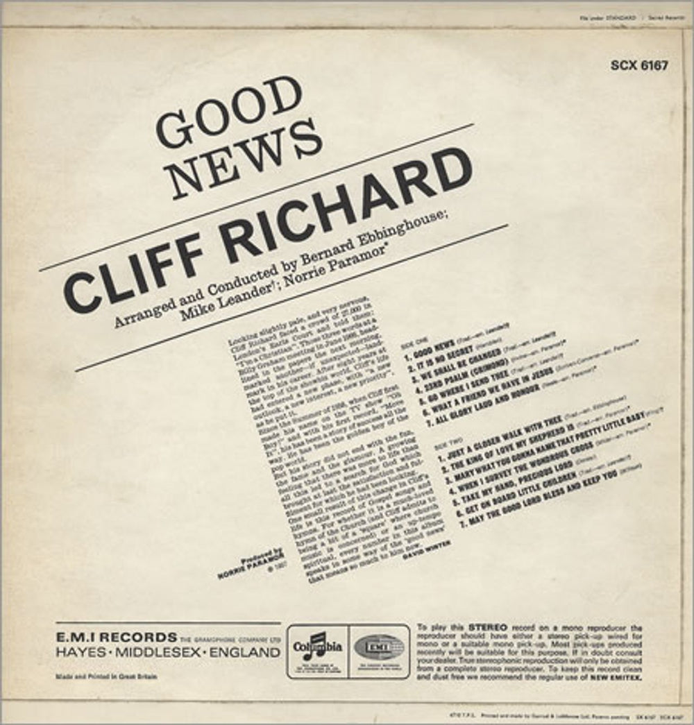 Cliff Richard Good News - Two Box UK vinyl LP album (LP record) RICLPGO227554