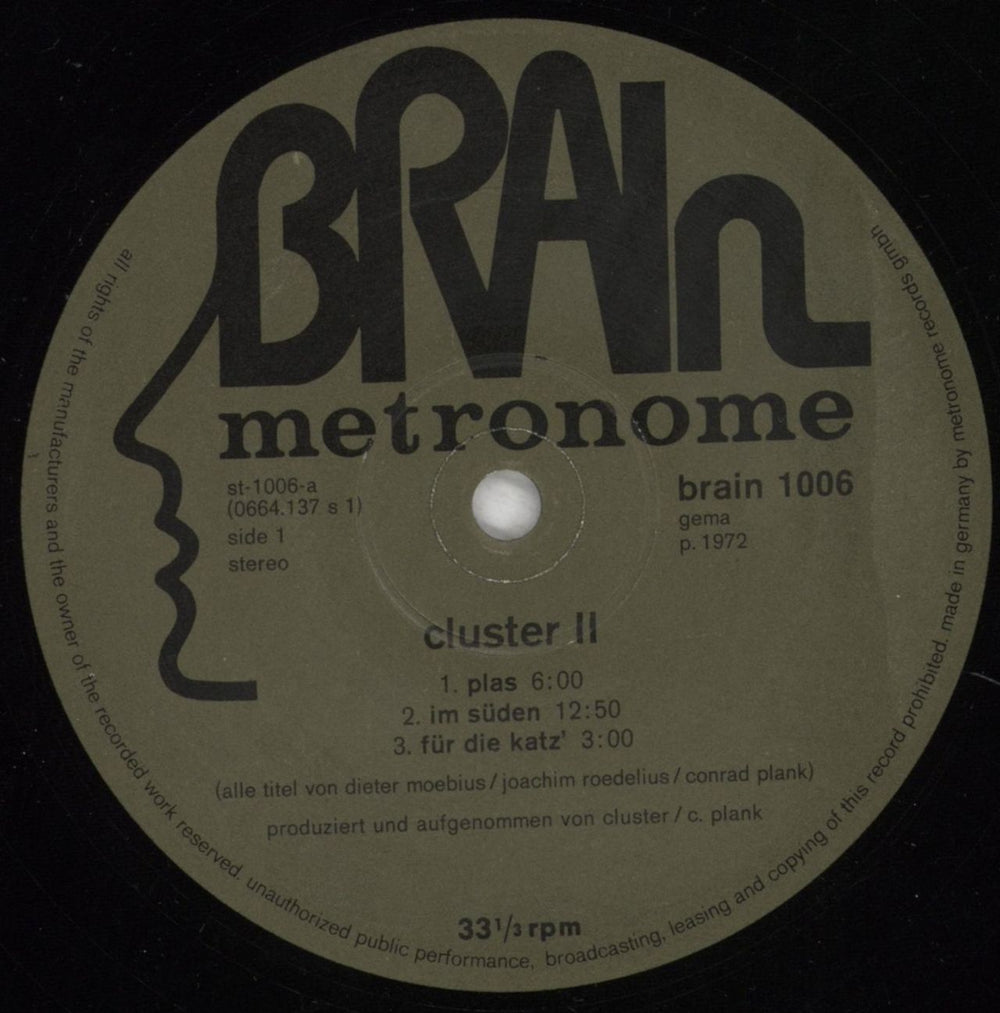 Cluster Cluster II - Ex German vinyl LP album (LP record) F1ULPCL331077