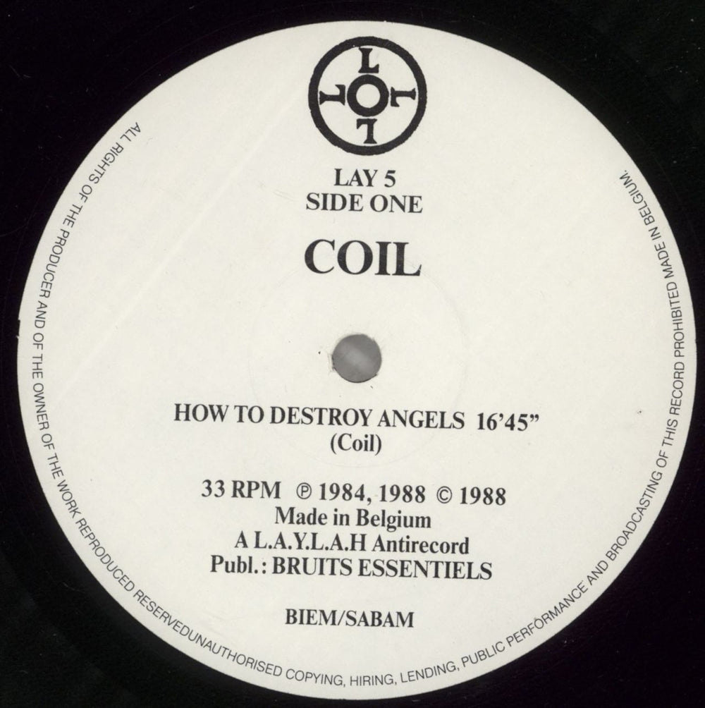 Coil How To Destroy Angels Belgian vinyl LP album (LP record) COILPHO349692