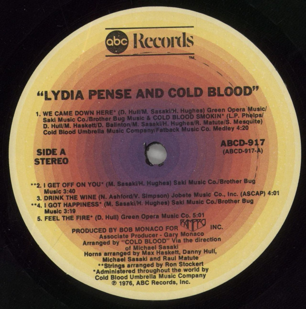 Cold Blood Lydia Pense & Cold Blood US vinyl LP album (LP record) BO7LPLY861331