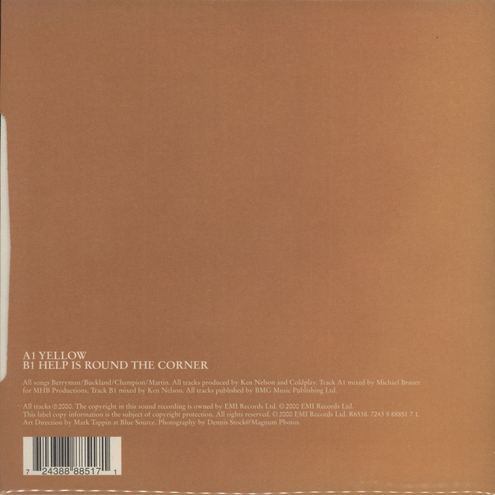 Coldplay Yellow UK 7" vinyl single (7 inch record / 45) 724388885171