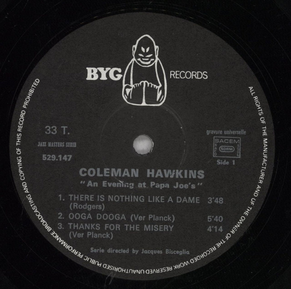 Coleman Hawkins An Evening At Papa Joe's UK vinyl LP album (LP record) CH3LPAN847001